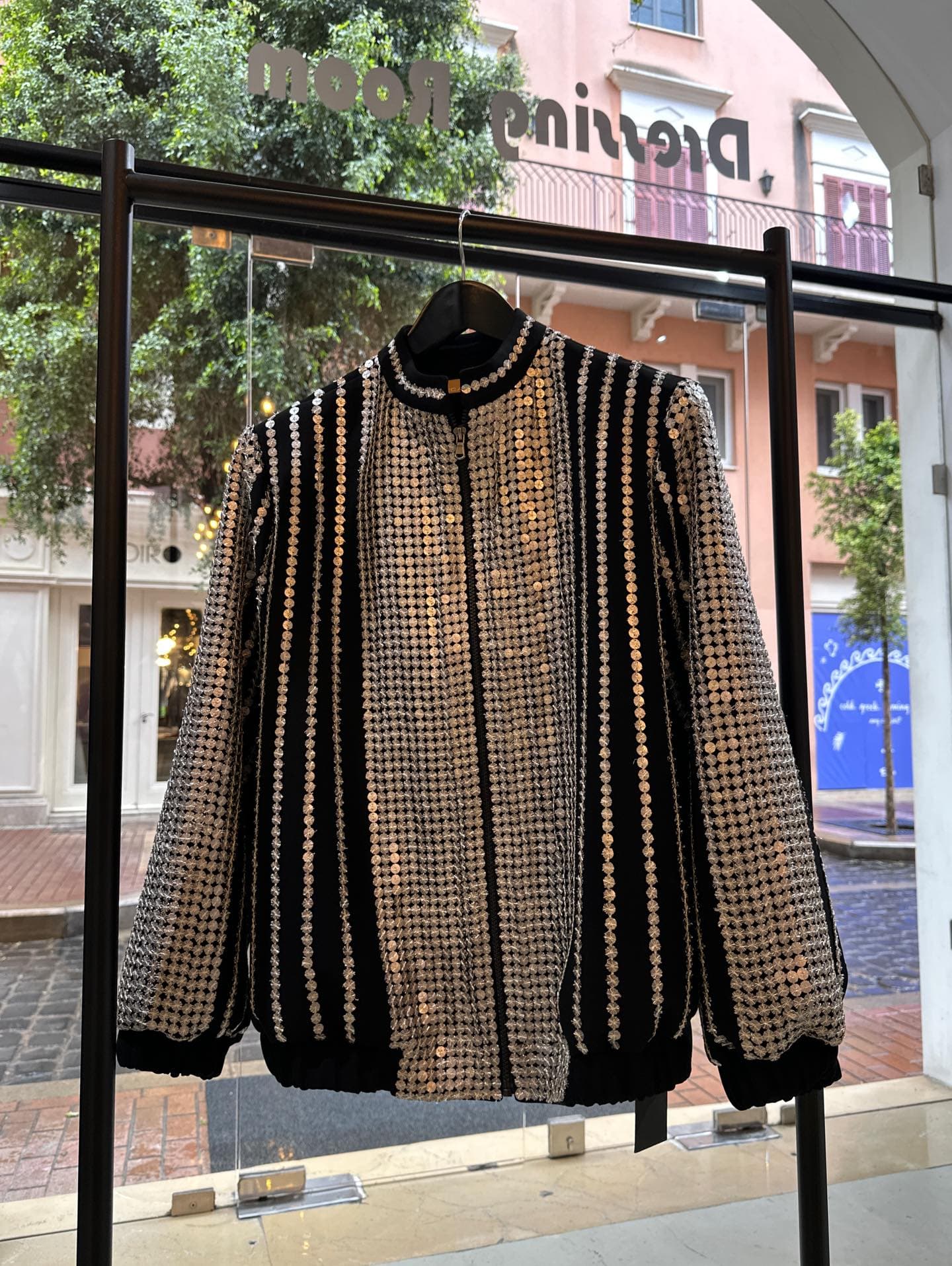 Sequined Bomber Jacket